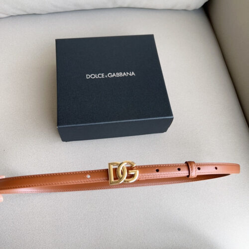 High Quality Luxury Dolce  Gabbana DG Antique Gold Gancini Buckle Belt – Style 40845 product detail