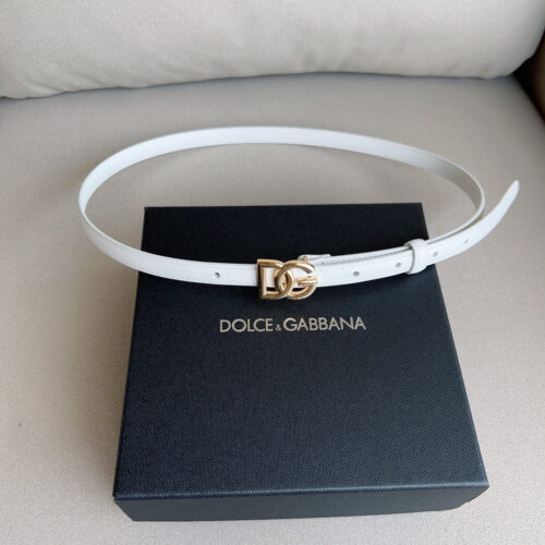 High Quality Luxury Dolce  Gabbana DG Antique Gold Gancini Buckle Belt