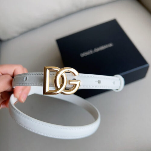 High Quality Luxury Dolce  Gabbana DG Antique Gold Gancini Buckle Belt alternate view