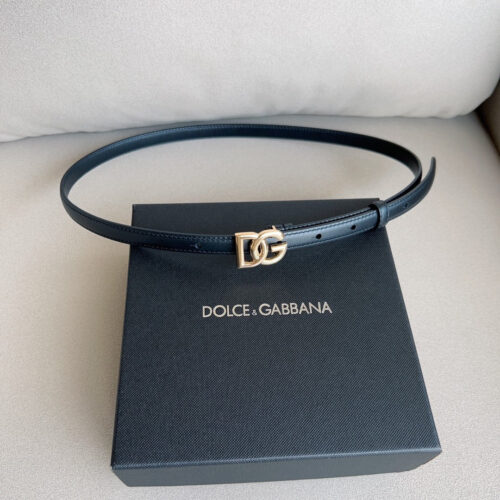 High Quality Luxury Dolce  Gabbana DG Antique Gold Gancini Buckle Belt – Style 83398