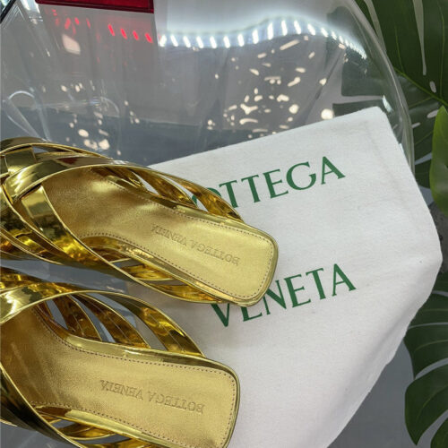 High Quality Luxury Bottega Veneta Square Toe Flat Woven Slides product detail