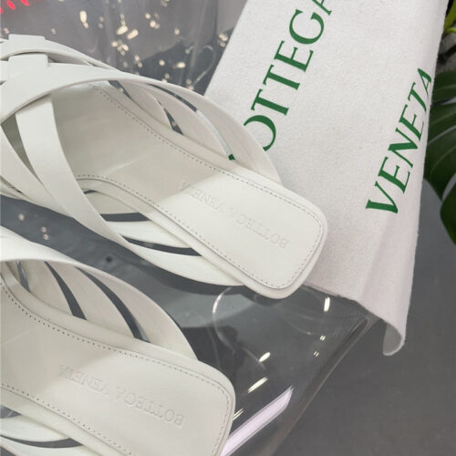 High Quality Luxury Bottega Veneta Square Toe Flat Woven Slides – Style 72006 product detail
