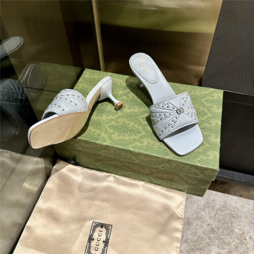High Quality Luxury Gucci High Heel Fish Mouth Sandals And Slippers – Style 56819 product detail