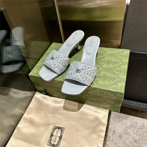 High Quality Luxury Gucci High Heel Fish Mouth Sandals And Slippers – Style 56819 alternate view