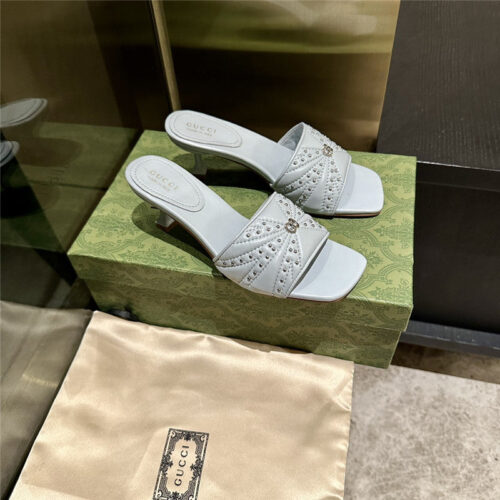 High Quality Luxury Gucci High Heel Fish Mouth Sandals And Slippers – Style 56819