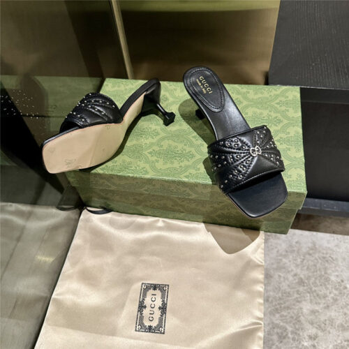 High Quality Luxury Gucci High Heel Fish Mouth Sandals And Slippers – Style 91283 product detail