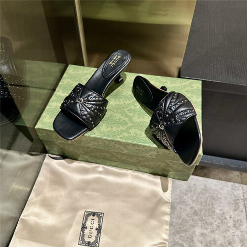 High Quality Luxury Gucci High Heel Fish Mouth Sandals And Slippers – Style 91283 product detail