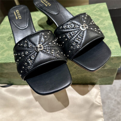 High Quality Luxury Gucci High Heel Fish Mouth Sandals And Slippers – Style 91283 product detail