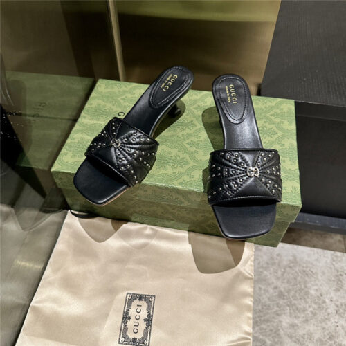 High Quality Luxury Gucci High Heel Fish Mouth Sandals And Slippers – Style 91283 product detail