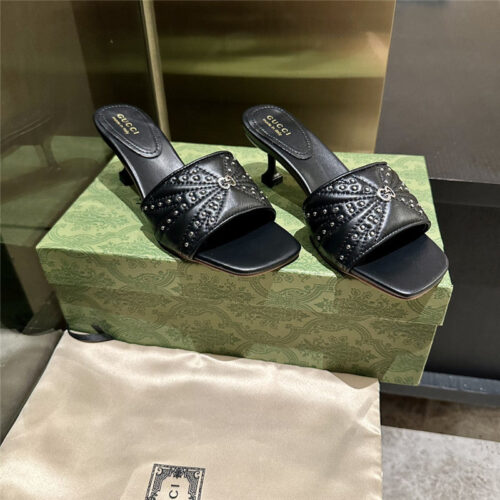 High Quality Luxury Gucci High Heel Fish Mouth Sandals And Slippers – Style 91283 product detail