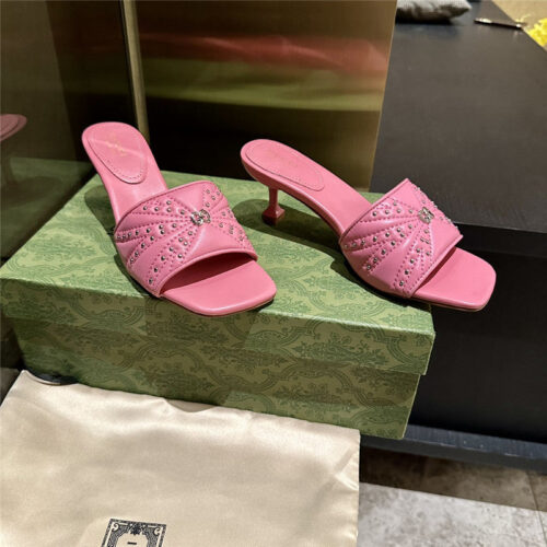 High Quality Luxury Gucci High Heel Fish Mouth Sandals And Slippers – Style 60211 alternate view