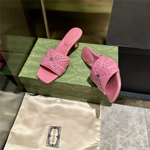 High Quality Luxury Gucci High Heel Fish Mouth Sandals And Slippers – Style 60211 product detail