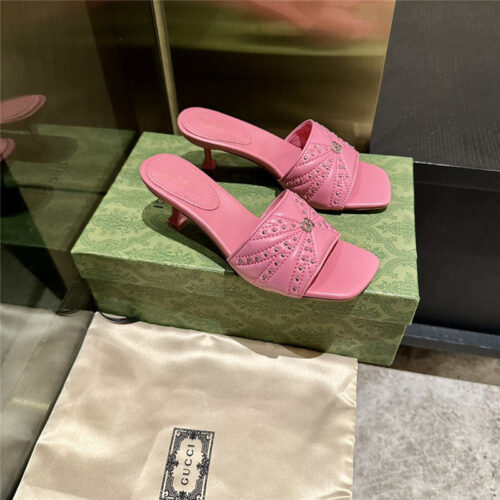 High Quality Luxury Gucci High Heel Fish Mouth Sandals And Slippers – Style 60211