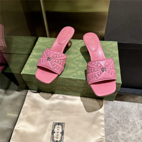 High Quality Luxury Gucci High Heel Fish Mouth Sandals And Slippers – Style 60211 product detail