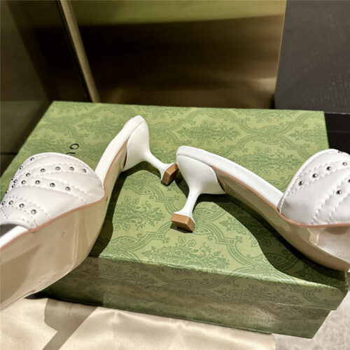 High Quality Luxury Gucci High Heel Fish Mouth Sandals And Slippers product detail