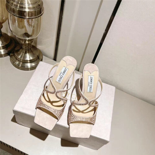 High Quality Luxury Jimmy Choo Hot Diamond Series High-Heeled Sandals product detail
