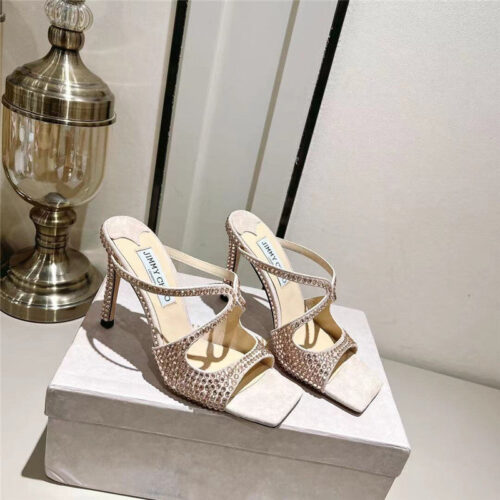 High Quality Luxury Jimmy Choo Hot Diamond Series High-Heeled Sandals product detail