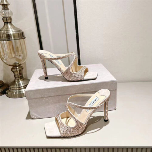 High Quality Luxury Jimmy Choo Hot Diamond Series High-Heeled Sandals product detail