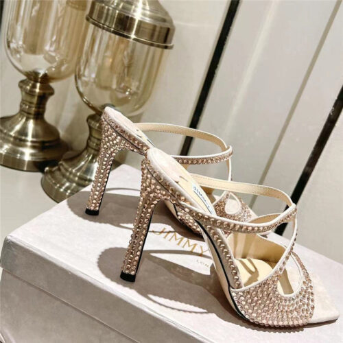 High Quality Luxury Jimmy Choo Hot Diamond Series High-Heeled Sandals product detail