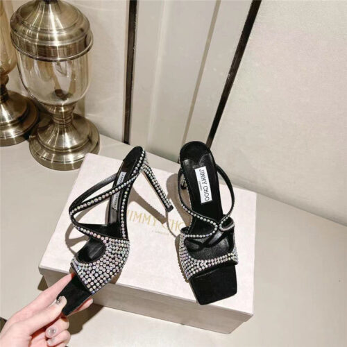 High Quality Luxury Jimmy Choo Hot Diamond Series High-Heeled Sandals – Style 07703 product detail