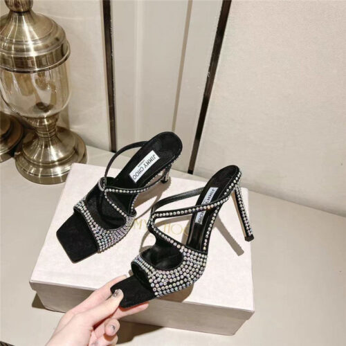 High Quality Luxury Jimmy Choo Hot Diamond Series High-Heeled Sandals – Style 07703