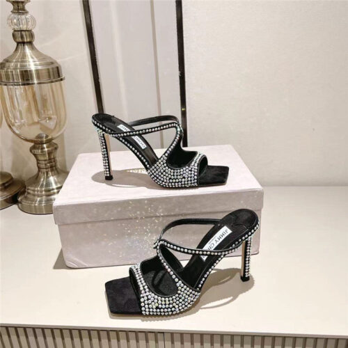 High Quality Luxury Jimmy Choo Hot Diamond Series High-Heeled Sandals – Style 07703 product detail