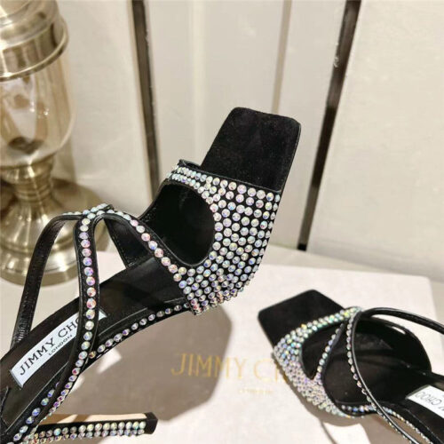 High Quality Luxury Jimmy Choo Hot Diamond Series High-Heeled Sandals – Style 07703 product detail