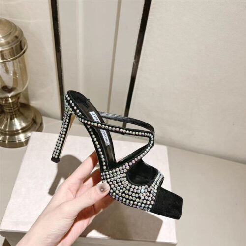 High Quality Luxury Jimmy Choo Hot Diamond Series High-Heeled Sandals – Style 07703 product detail