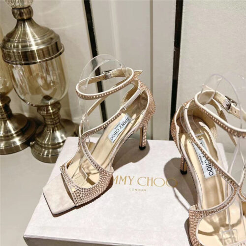 High Quality Luxury Jimmy Choo Hot Diamond Series High-Heeled Sandals – Style 60823 product detail