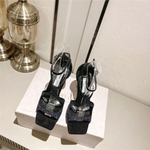 High Quality Luxury Jimmy Choo Hot Diamond Series High-Heeled Sandals – Style 00375 product detail