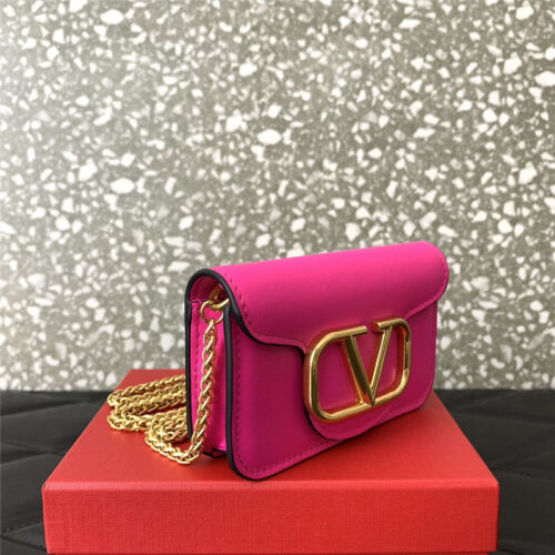 High Quality Luxury Valentino V Logo Leather Bag – Style 03870 product detail