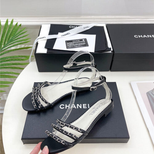 High Quality Luxury Chanel Counter Catwalk Style Chain Sandals – Style 61094 alternate view
