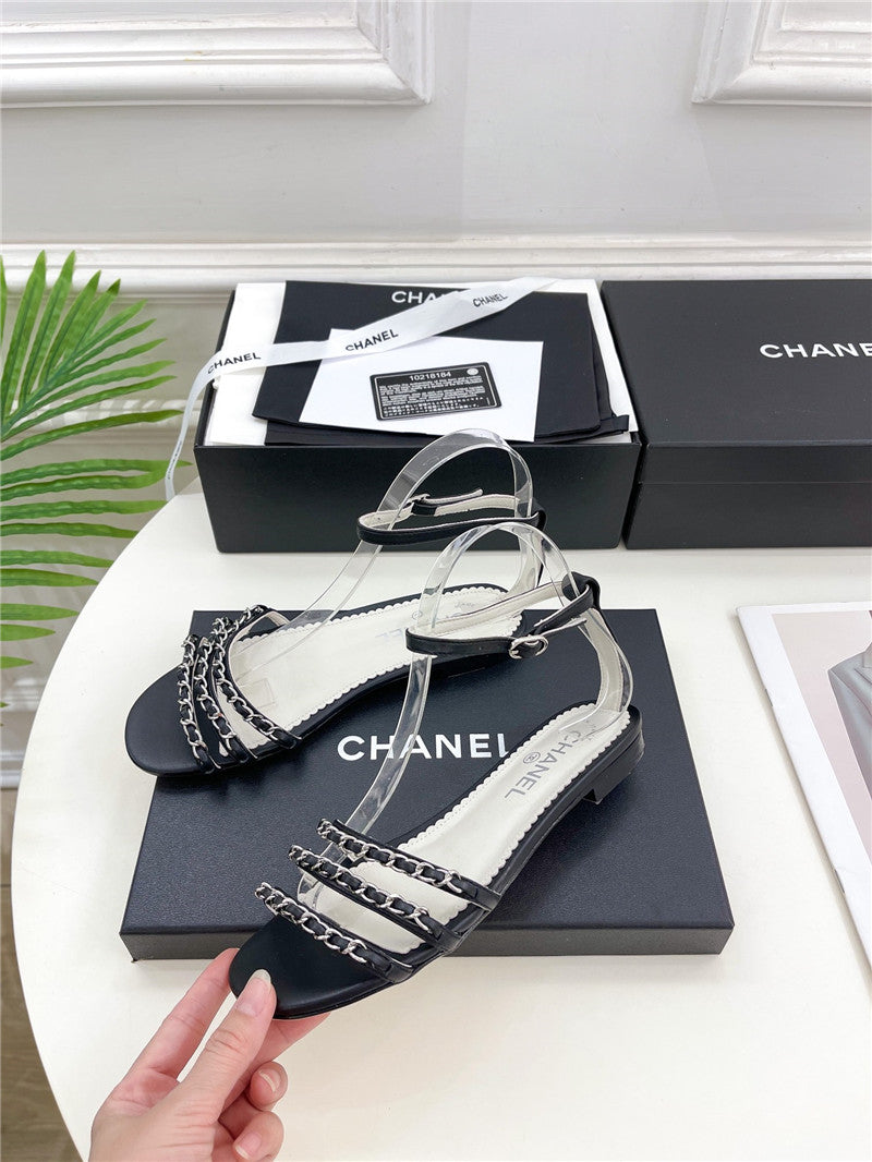 High Quality Luxury Chanel Counter Catwalk Style Chain Sandals – Style 61094 product detail