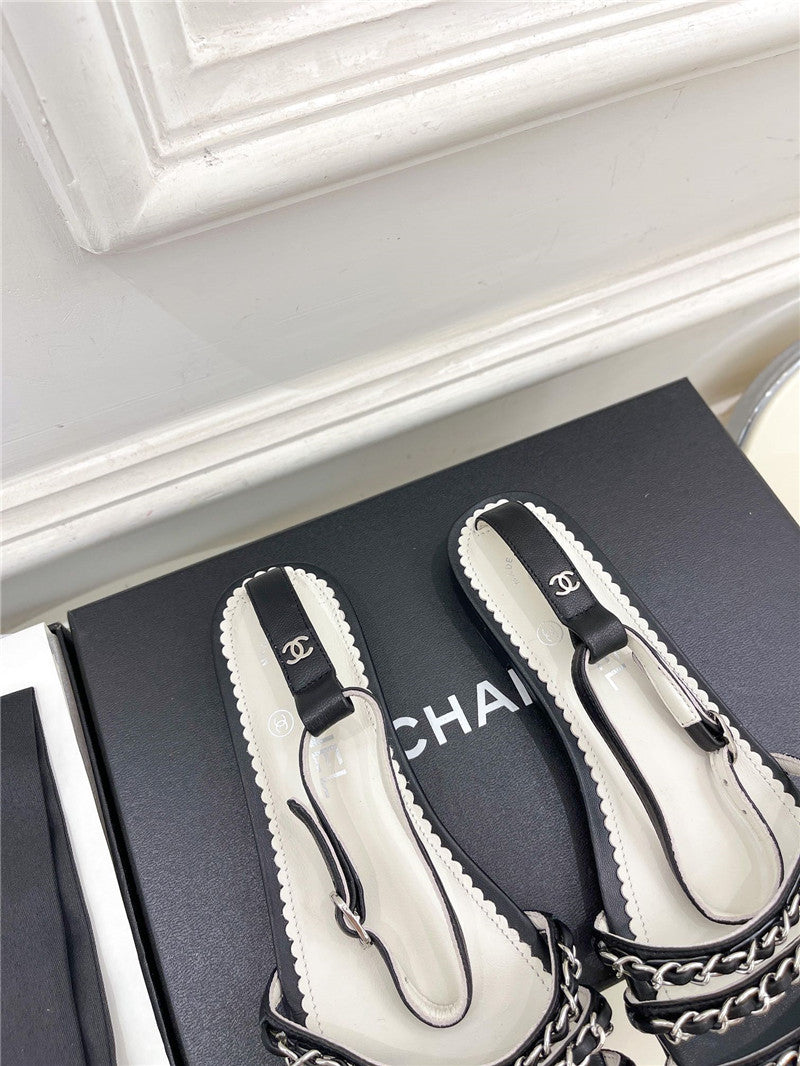 High Quality Luxury Chanel Counter Catwalk Style Chain Sandals – Style 61094 product detail