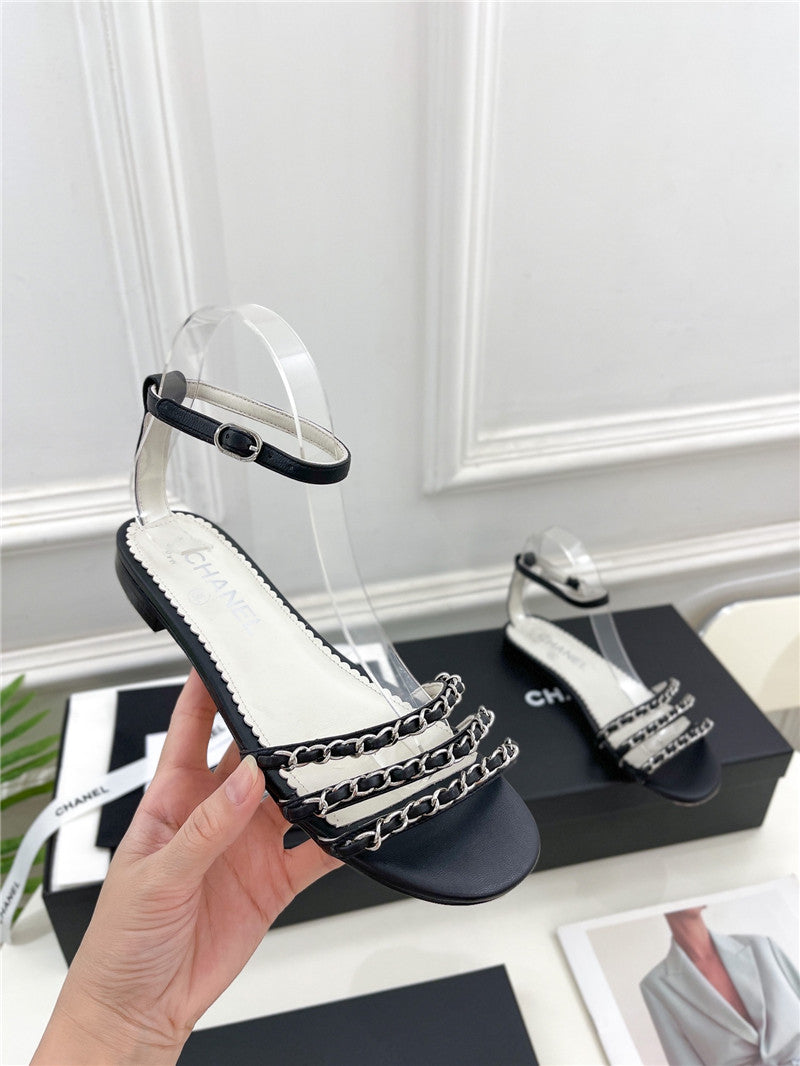 High Quality Luxury Chanel Counter Catwalk Style Chain Sandals – Style 61094 product detail