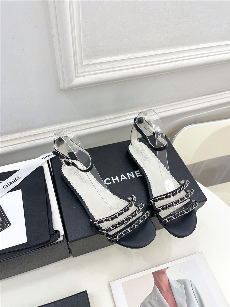 High Quality Luxury Chanel Counter Catwalk Style Chain Sandals – Style 61094