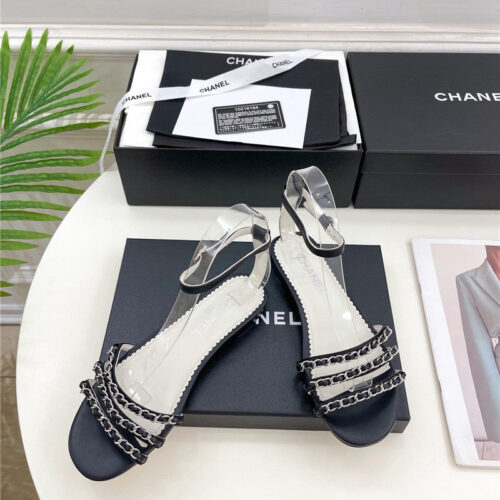 High Quality Luxury Chanel Counter Catwalk Style Chain Sandals – Style 61094 product detail