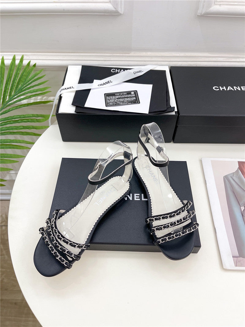 High Quality Luxury Chanel Counter Catwalk Style Chain Sandals – Style 61094 product detail