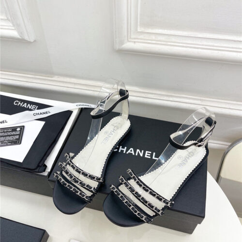 High Quality Luxury Chanel Counter Catwalk Style Chain Sandals – Style 61094 product detail