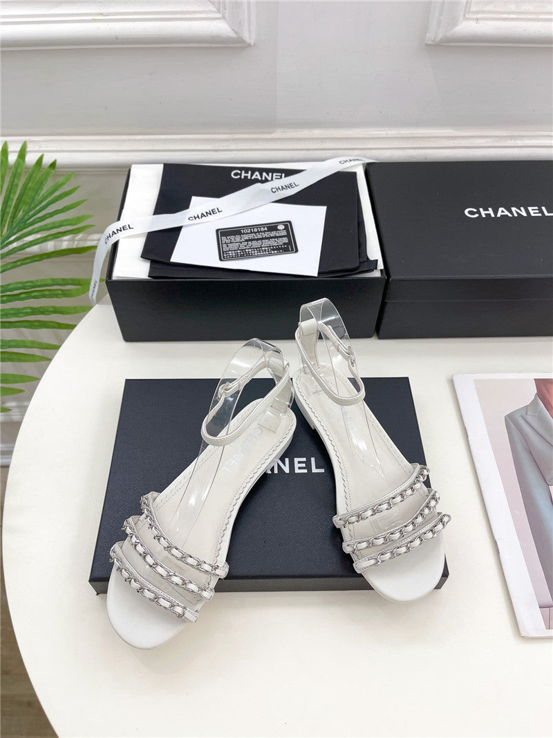High Quality Luxury Chanel Counter Catwalk Style Chain Sandals – Style 26630 product detail