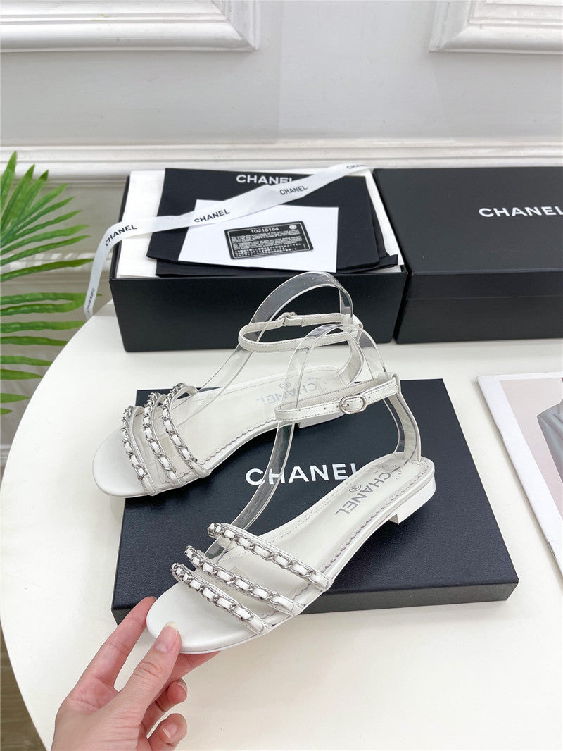 High Quality Luxury Chanel Counter Catwalk Style Chain Sandals – Style 26630 product detail