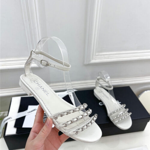 High Quality Luxury Chanel Counter Catwalk Style Chain Sandals – Style 26630 product detail