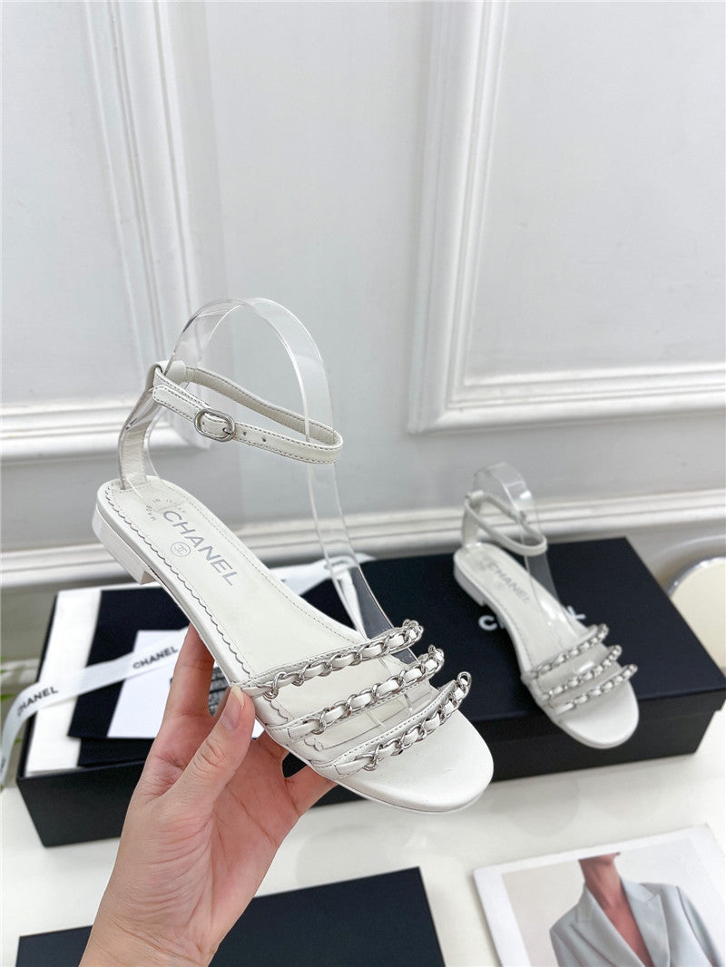 High Quality Luxury Chanel Counter Catwalk Style Chain Sandals – Style 26630 product detail
