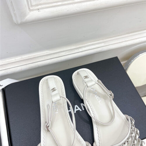 High Quality Luxury Chanel Counter Catwalk Style Chain Sandals – Style 26630 product detail