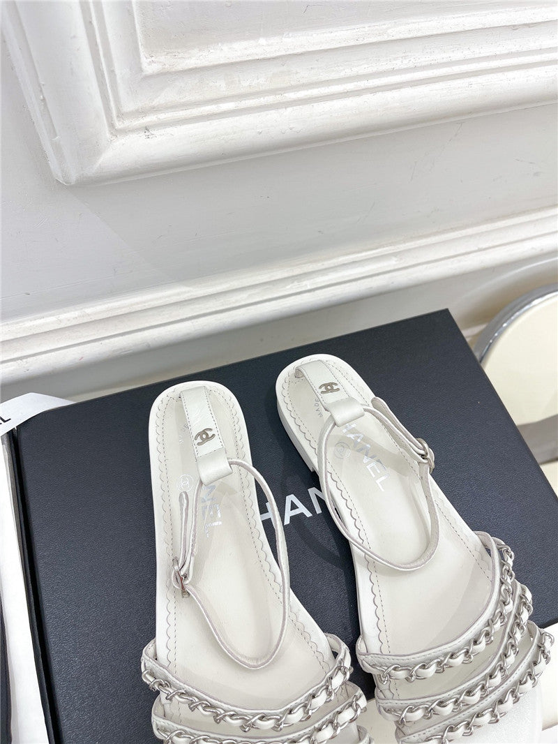 High Quality Luxury Chanel Counter Catwalk Style Chain Sandals – Style 26630 product detail