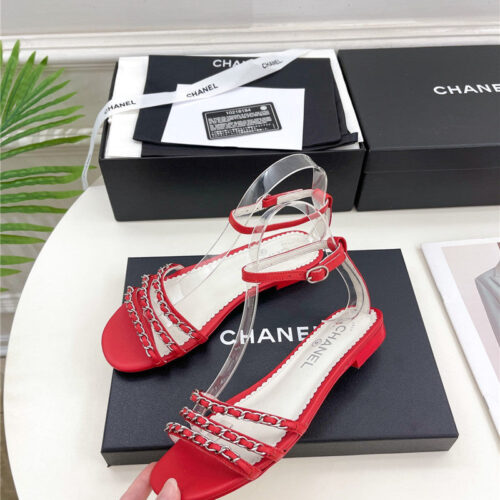 High Quality Luxury Chanel Counter Catwalk Style Chain Sandals – Style 57702 product detail