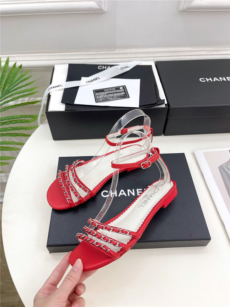High Quality Luxury Chanel Counter Catwalk Style Chain Sandals – Style 57702 product detail