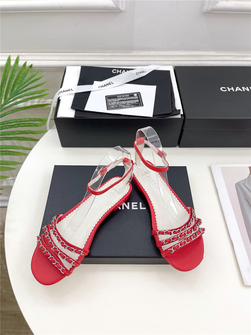 High Quality Luxury Chanel Counter Catwalk Style Chain Sandals – Style 57702 product detail