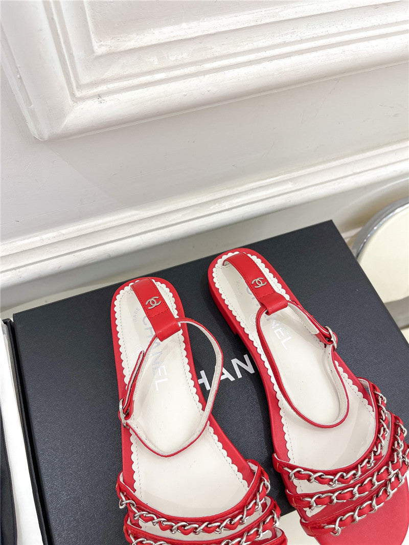 High Quality Luxury Chanel Counter Catwalk Style Chain Sandals – Style 57702 product detail