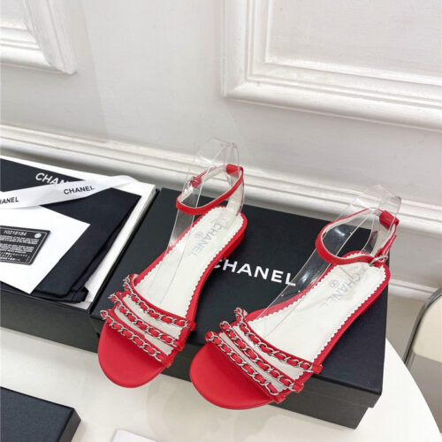 High Quality Luxury Chanel Counter Catwalk Style Chain Sandals – Style 57702 alternate view